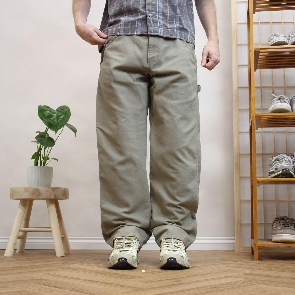 Vintage Wrangler carpenter jeans y2k Loose fit utility workwear cargo skate trousers