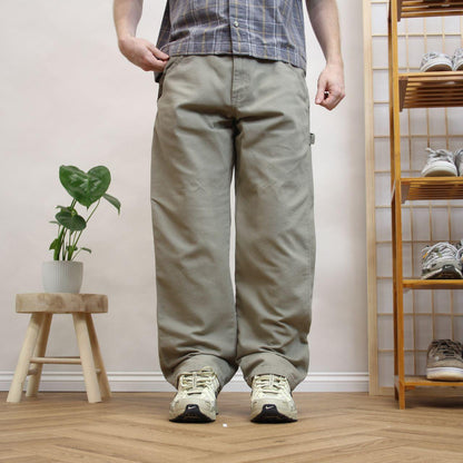 Vintage Wrangler carpenter jeans y2k Loose fit utility workwear cargo skate trousers