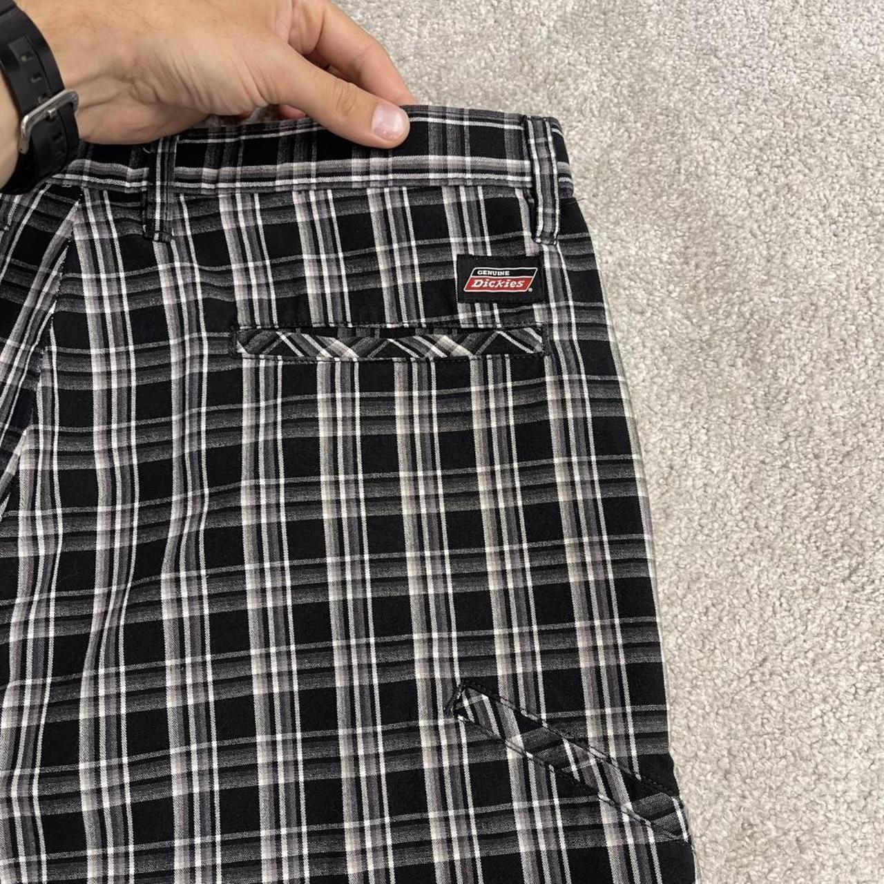 Dickies baggy checkered shorts chino black Skater / surf style check shorts carpenter festival