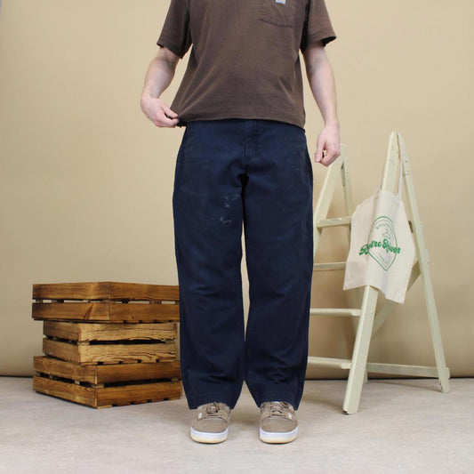 Navy Carhartt Carpenter pants W36L29 relaxed fit 90s style skater cargos