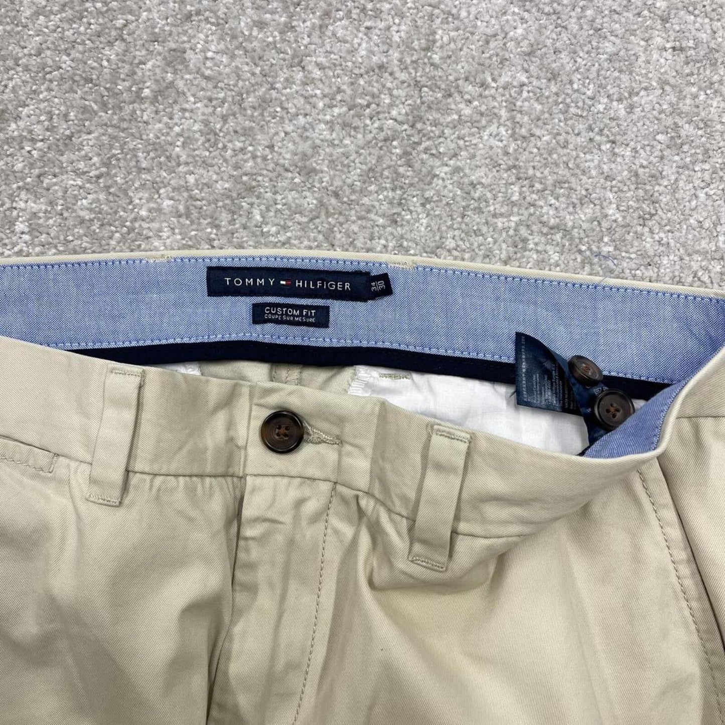 Tommy Hilfiger chino pants beige Straight leg chino style preppy summer trousers