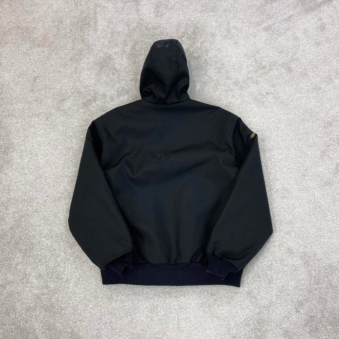 Black hooded Carhartt active jacket M 90s style canvasy skater bomber