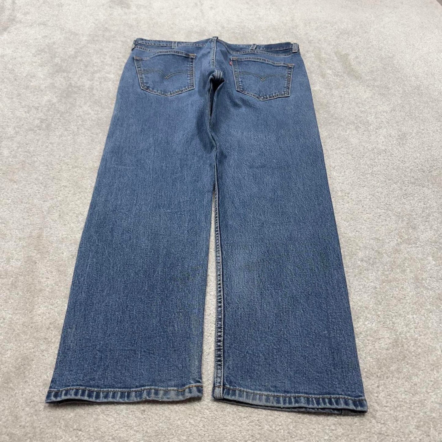 Blue Levis 505 jeans W40L29 90s y2k style 5 pocket denim pants casual autumn wear red tab