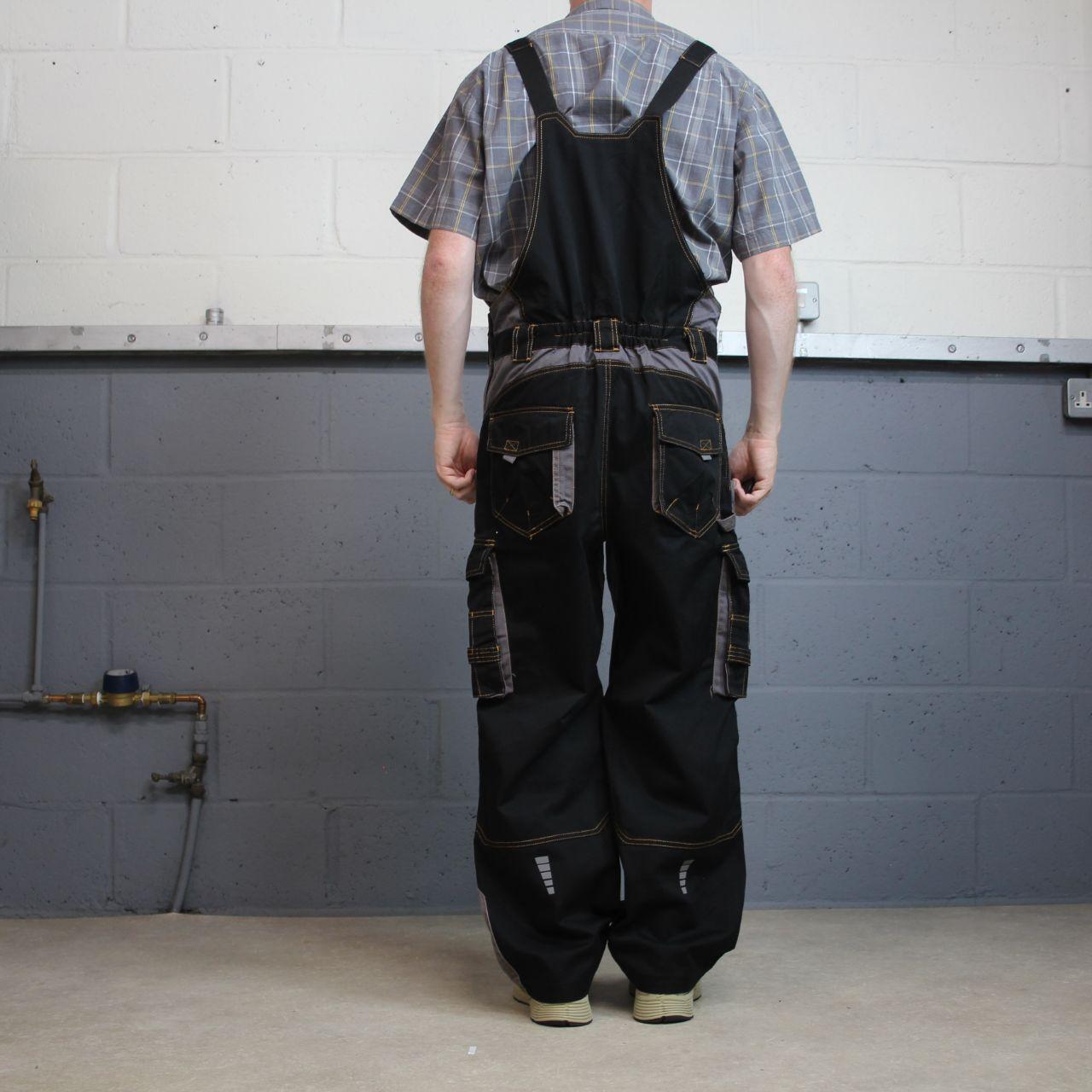 Ardon dungarees y2k workwear overalls black grey Bib & brace utility cargo pants