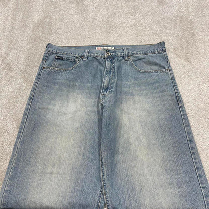 Y2K baggy Ecko Unltd jeans wide leg blue Loose fit denim skater style pants