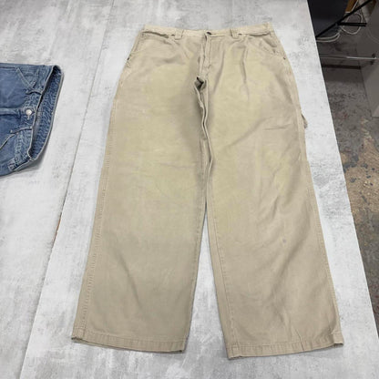 Baggy Wrangler cargo pants W36 L30 beige wide leg y2k skater cargos