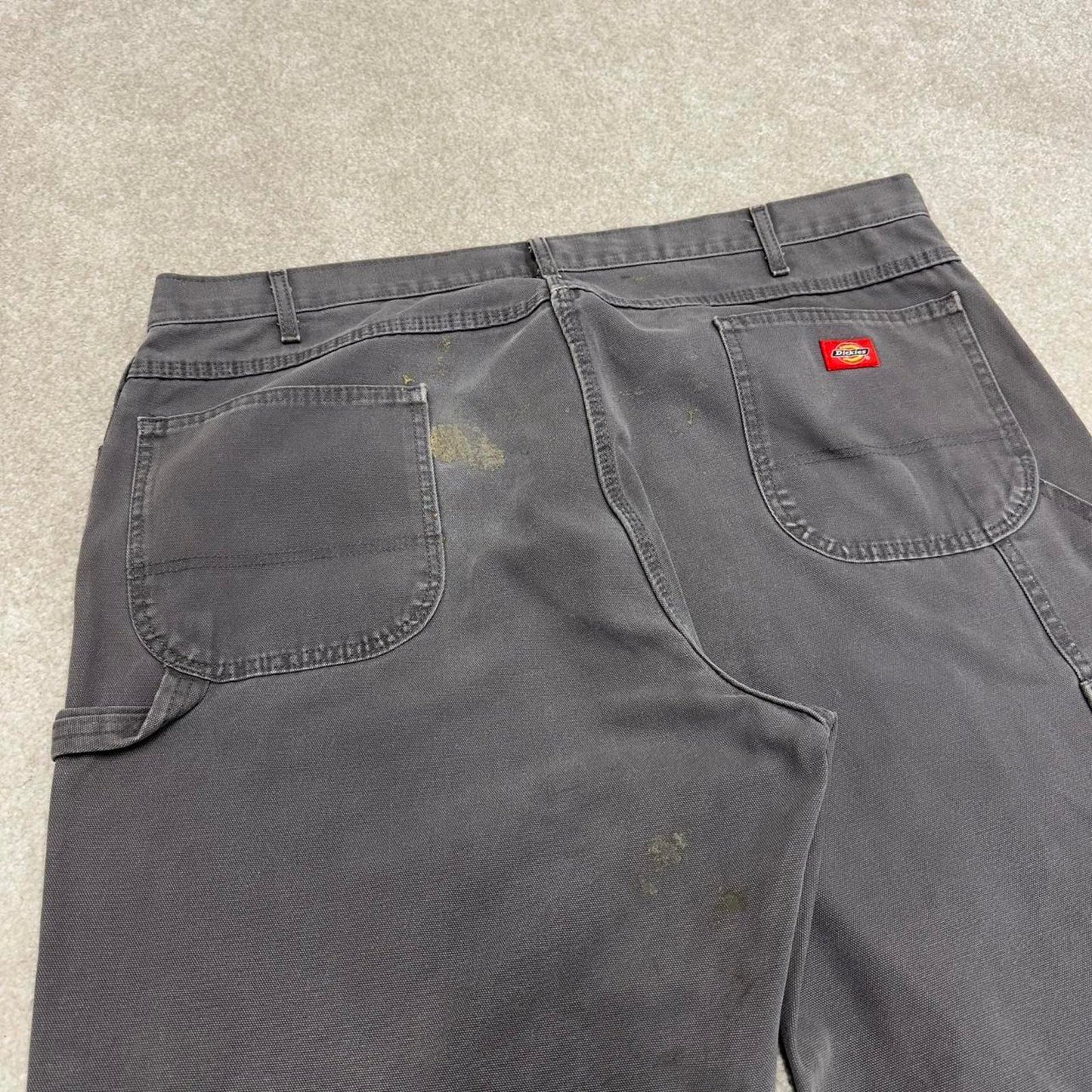Vintage baggy Dickies carpenter jeans W42L32 grey 90s skater style workwear cargo pants