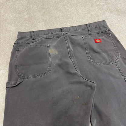 Vintage baggy Dickies carpenter jeans W42L32 grey 90s skater style workwear cargo pants