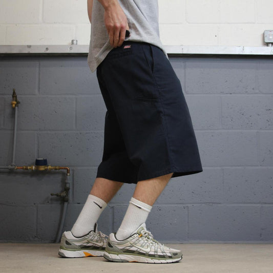Extra baggy Dickies carpenter shorts navy Twill chino skater style shorts wide long leg