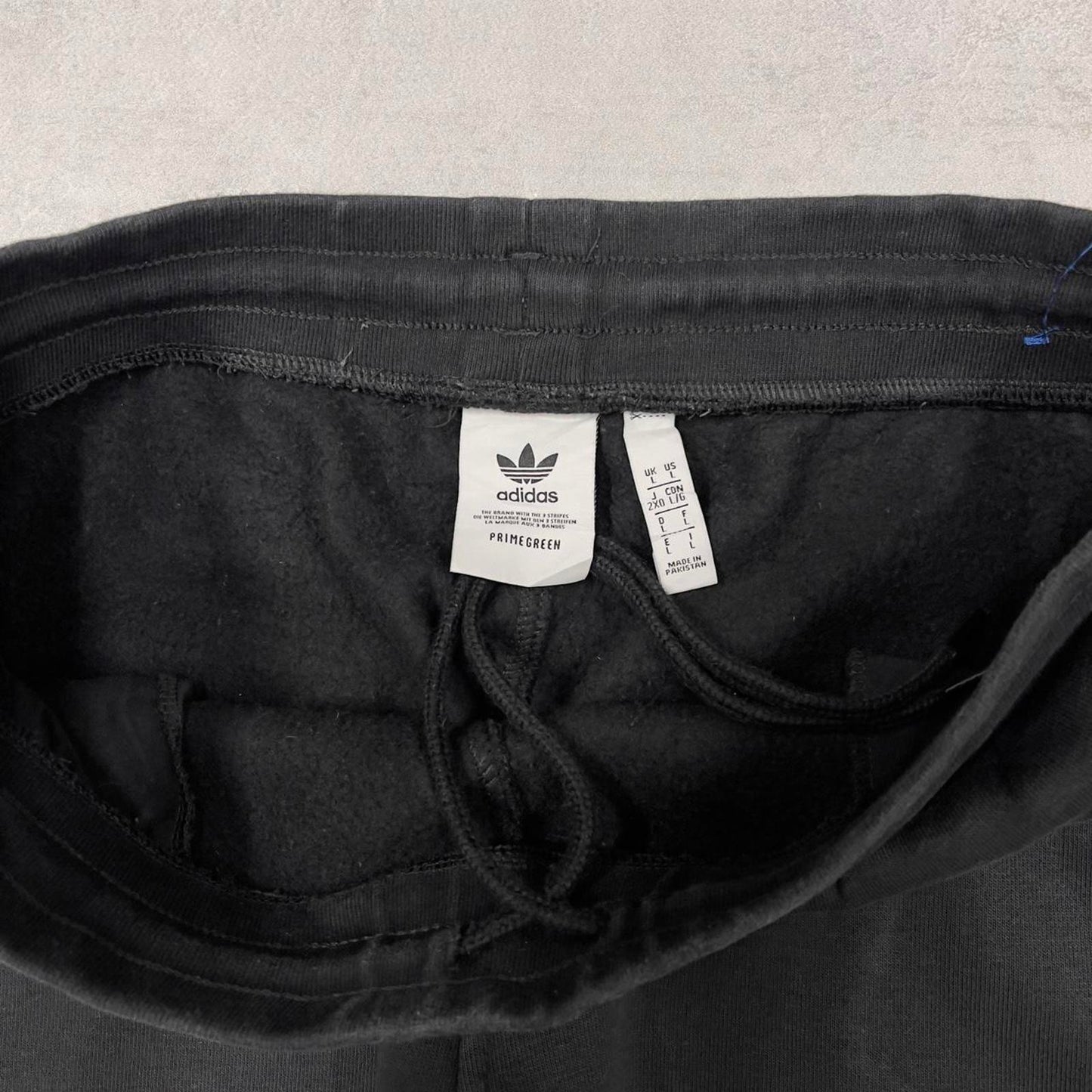 Y2k black Adidas joggers L loose casual sweatpants embroidered logo