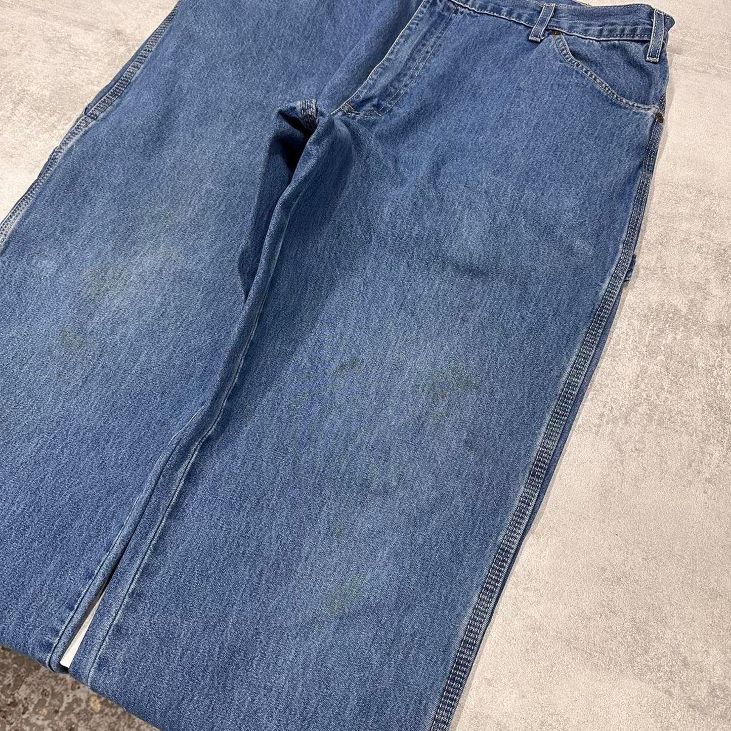 Dickies carpenter jeans W38L30 loose blue denim cargo skater style jeans