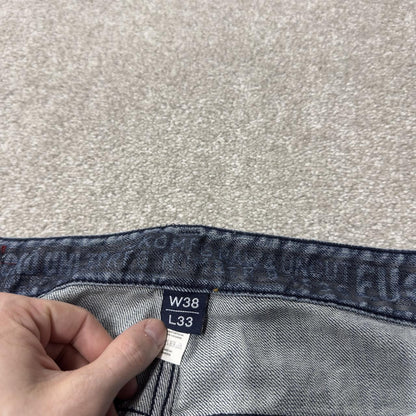 Ecko Unltd y2k embroidered jeans W38L33 blue Loose fit skater surf style jeans