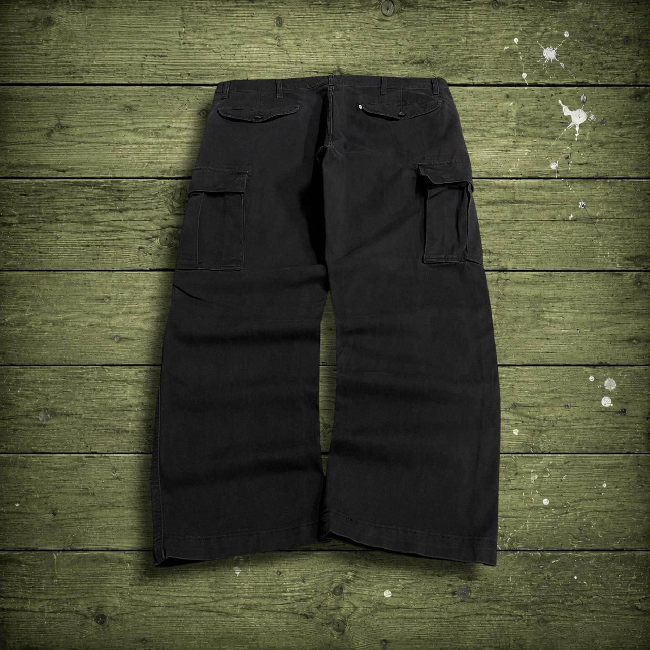 Levi’s cargo pants straight leg y2k W36L30 black Chino style skate work trousers