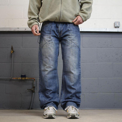 Y2K Ecko Unltd jeans straight leg blue Slim straight fit denim skater style pants