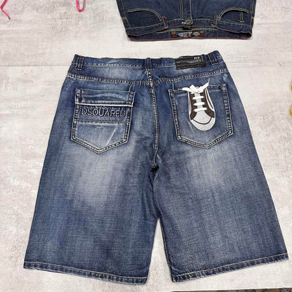 Mens Baggy Denim Shorts W42