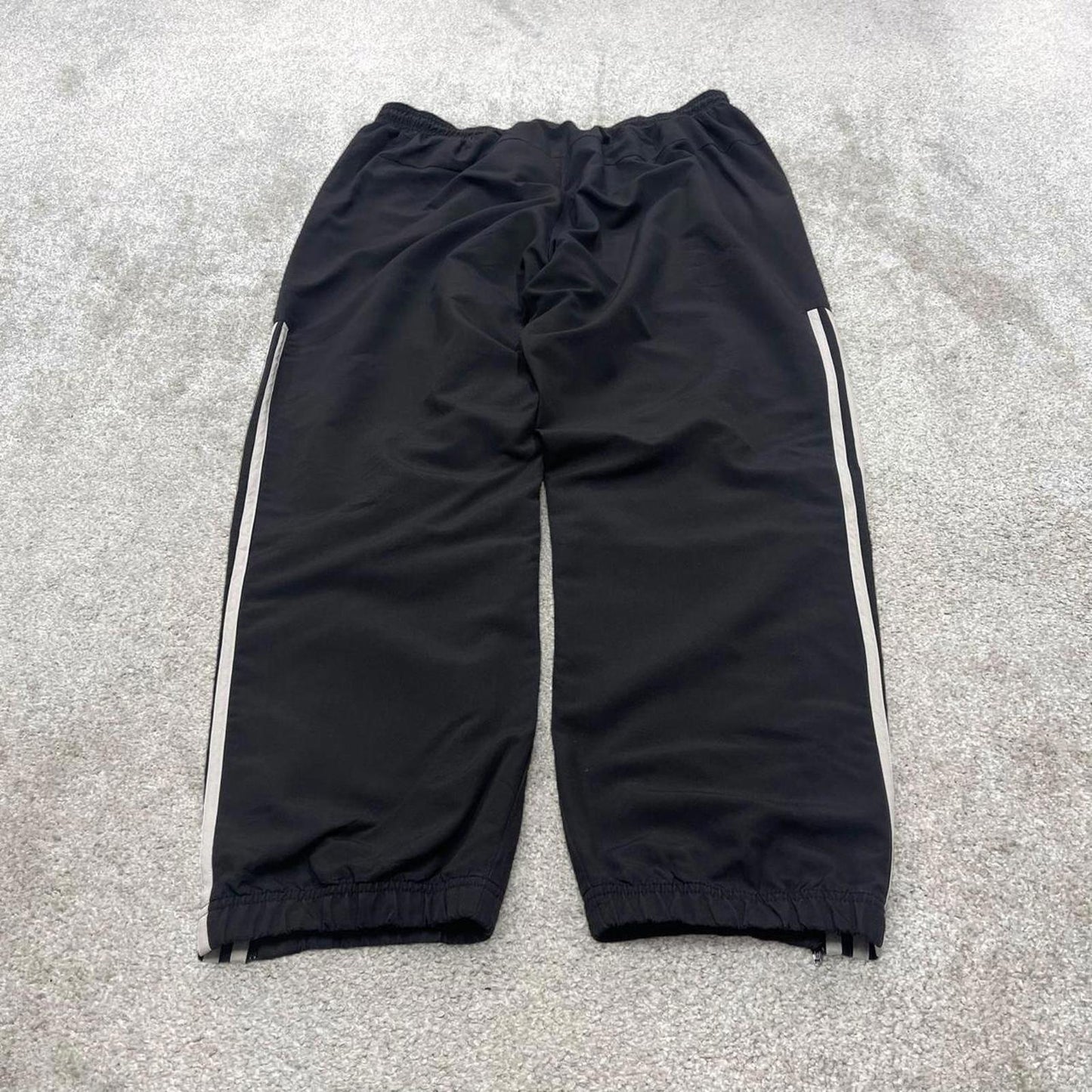 00s Adidas tracksuit bottoms black XXL loose y2k style sportswear track pants gym wear