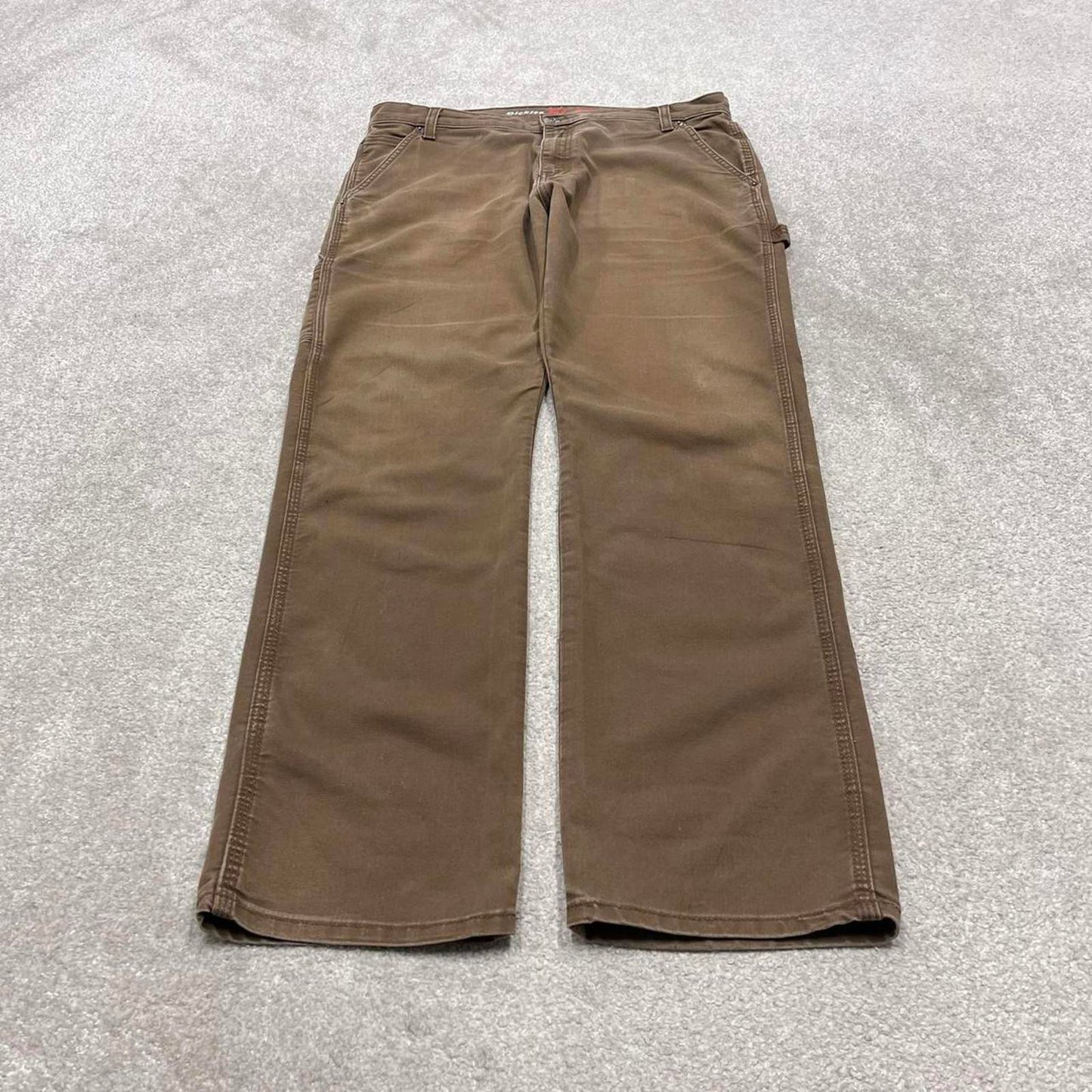 90s Dickies carpenter jeans workwear W36L34 00s skate style brown canvasy worker cargos