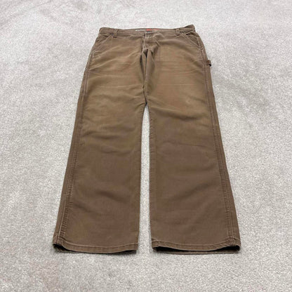90s Dickies carpenter jeans workwear W36L34 00s skate style brown canvasy worker cargos