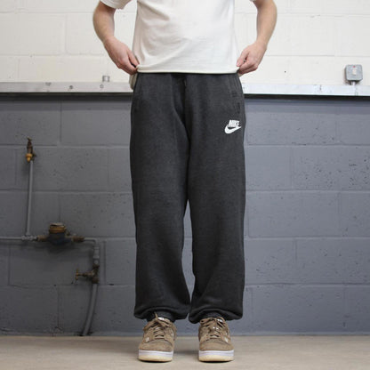 Y2k Nike tracksuit bottoms Medium men's grey joggers sweatpants loose track pants swoosh logo