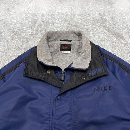 Vintage Nike technical windbreaker jacket Medium men's navy y2k 00s style embroidered boxy coat
