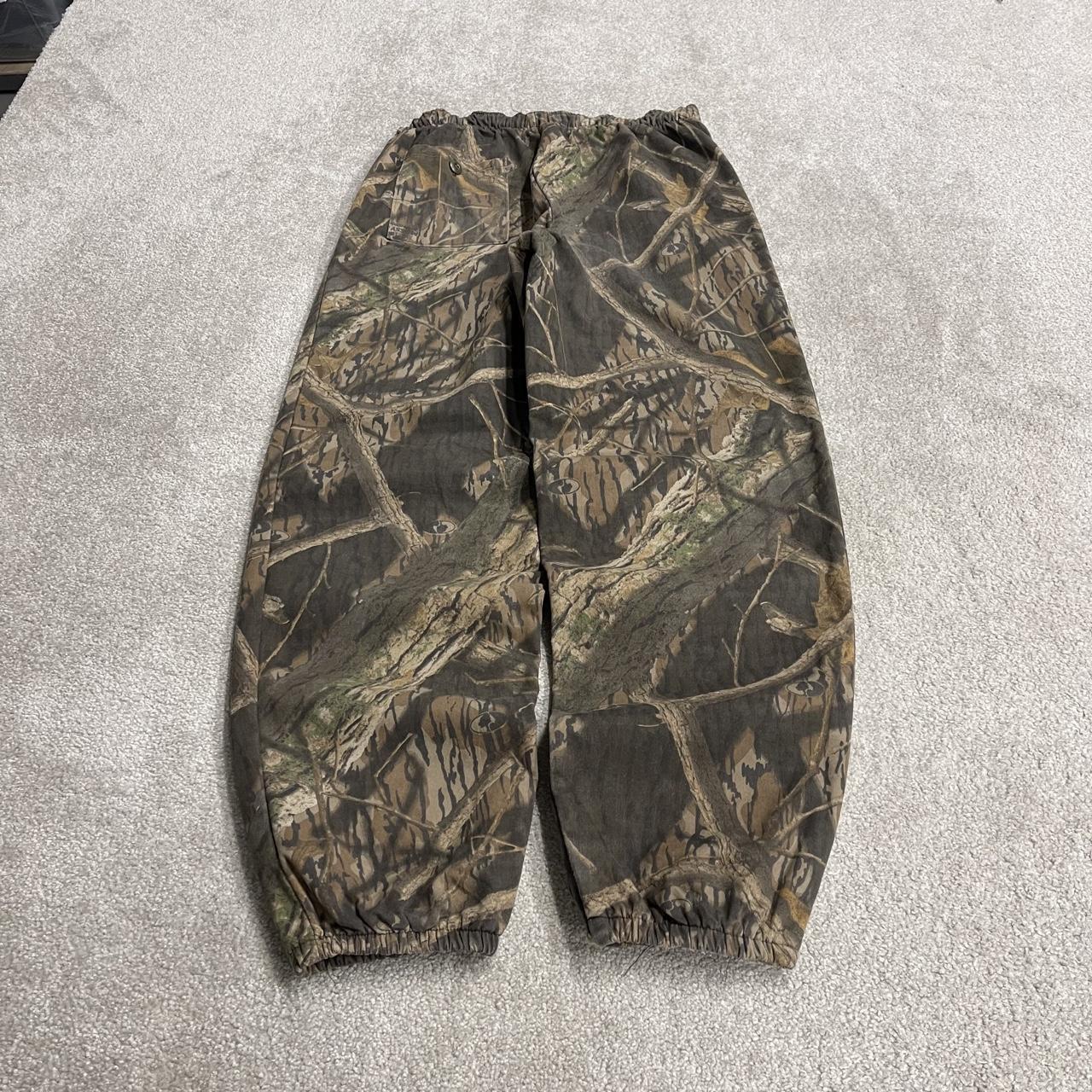 ScentLok canvas camo joggers y2k khaki L Mossy Oak camouflage sweatpants elastic drawstring waist