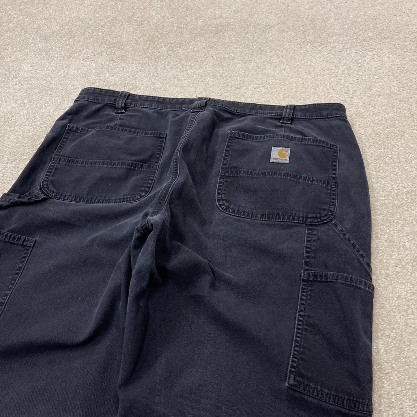 Carhartt carpenter work pants loose fit navy Women's cargo workwear trousers