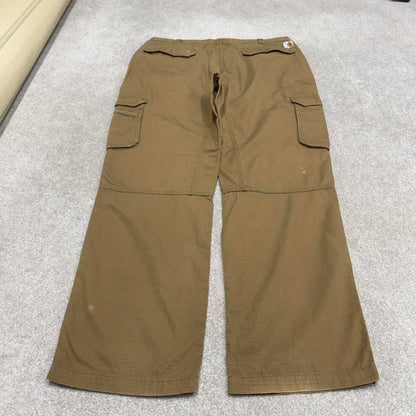 Vintage Carhartt cargo pants khaki 90s skater style W40L32 loose leg carpenters