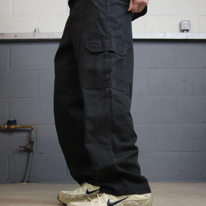 Wrangler cargo pants y2k black W34L30 Loose straight leg skater work pants