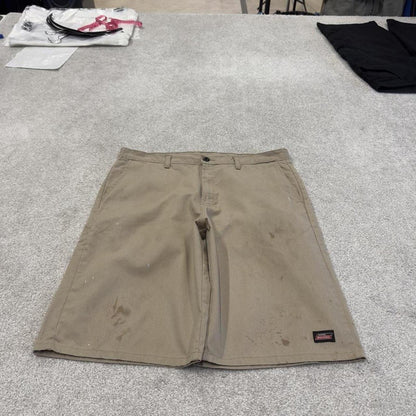 baggy Dickies carpenter shorts khaki Twill chino skater style shorts wide long leg