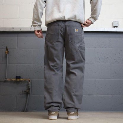 Carhartt carpenter jeans relaxed fit grey Loose canvas skate style workwear cargo pants