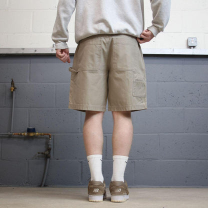 Y2k Woolrich carpenter shorts beige W34 Loose cotton summer festival jorts skater style