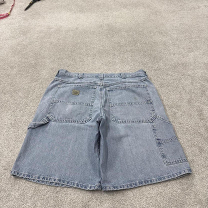 Lee denim carpenter shorts cargo blue Loose leg skater style surf jorts