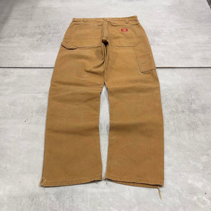 Dickies carpenter jeans W33L32 loose tan brown canvas cargo skater style pants