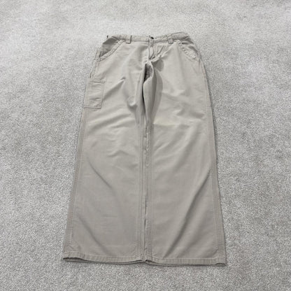 Vintage Carhartt carpenter pants y2k loose fit beige Loose leg 100% cotton skater style workwear