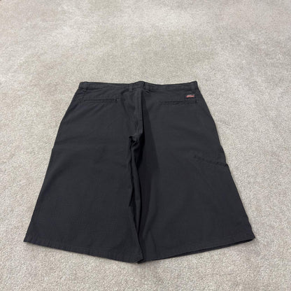 Dickies baggy carpenter shorts black W36 skater style shorts loose long leg festival