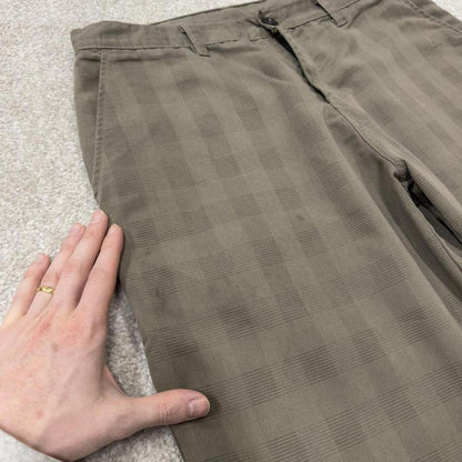 Dickies baggy checkered carpenter shorts khaki Twill chino skater style shorts loose long leg