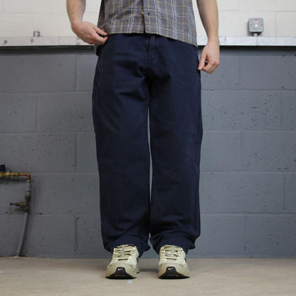 Carhartt carpenter pants relaxed y2k navy Straight leg skater style workwear pants