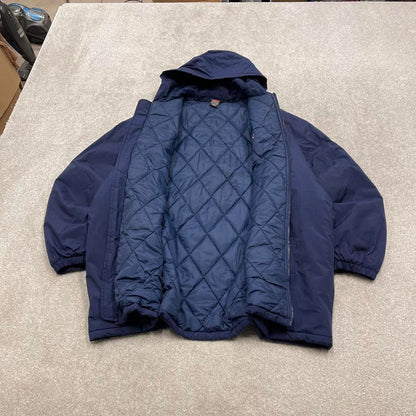 00s Nike jacket y2k style 3XL men's navy full zip padded windbreaker coat technical