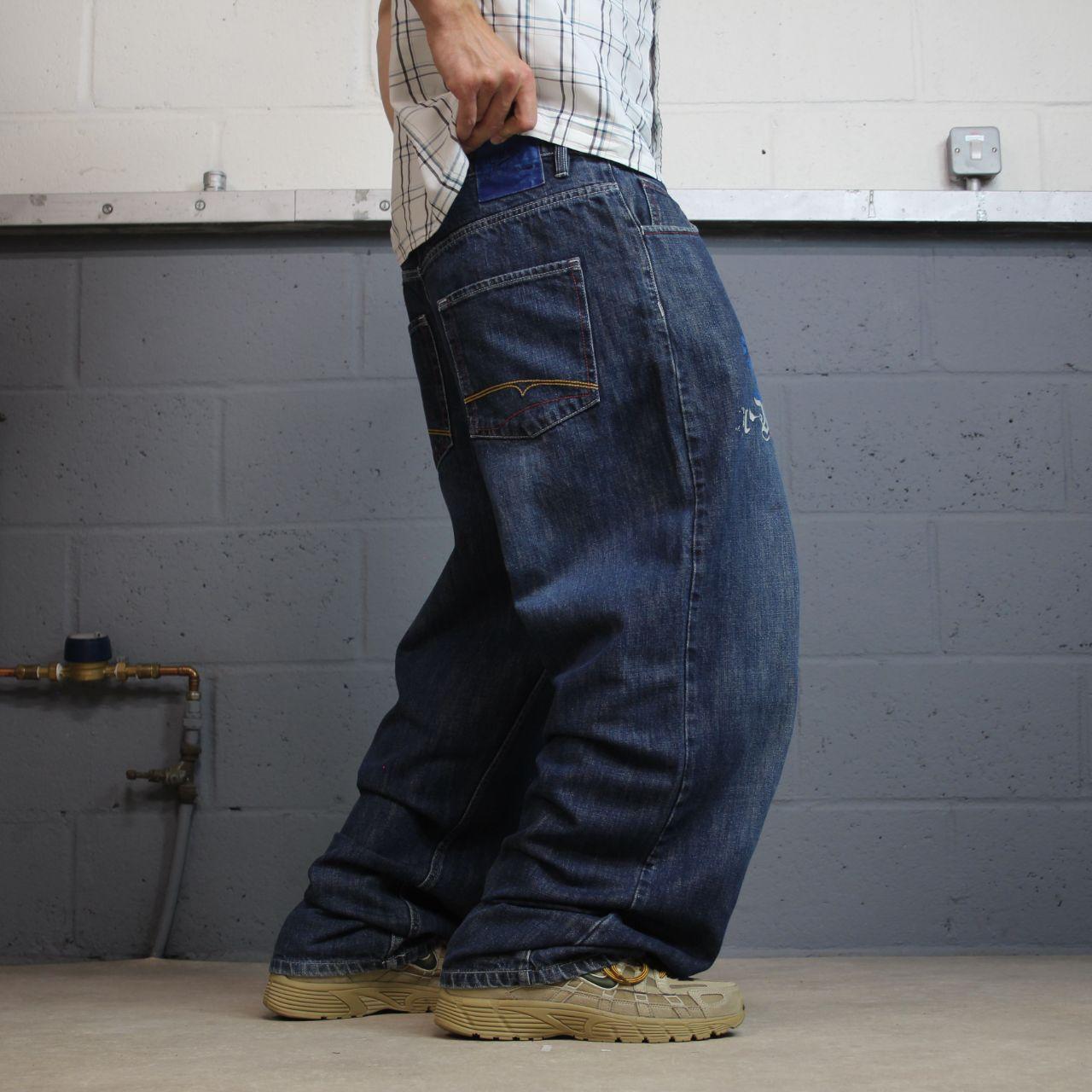 G Unit baggy jeans y2k W38L32 blue Proper baggy skater style Gorilla Unit print design heavy denim