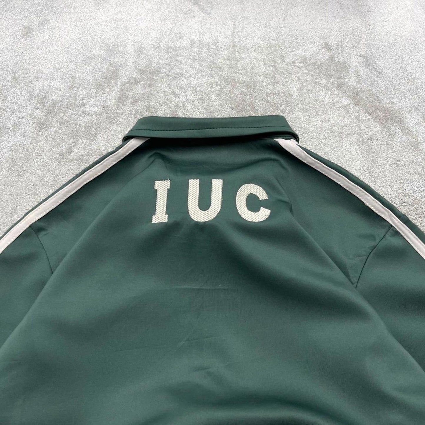 Y2k 00s Adidas track jacket M men's athletic style green full zip track suit top technical sporty