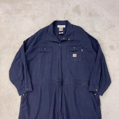 Navy Carhartt FR boilersuit 3XL unlined fire resistant coveralls heavy duty work