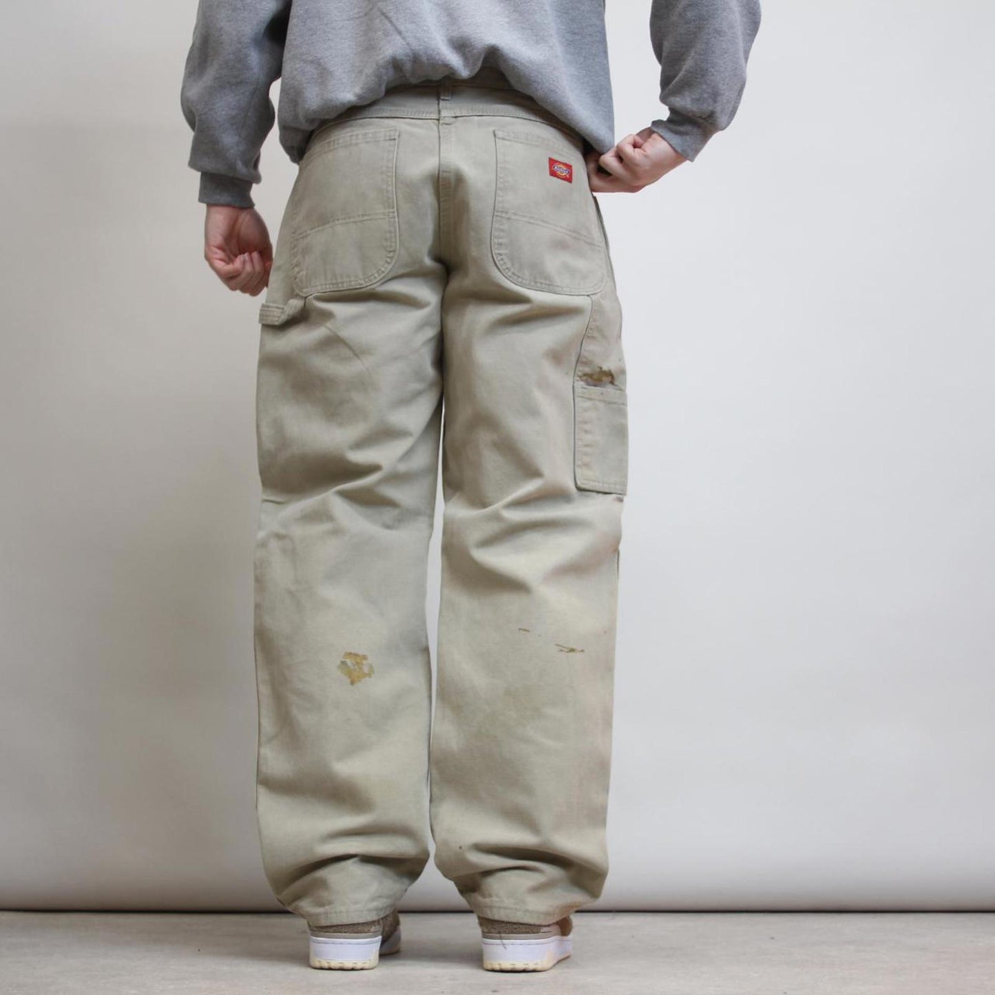 Dickies carpenter jeans W33 L32 beige canvasy skater style carpenters