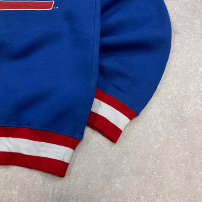 Blue vintage Russell sweatshirt M New York Giants NFL pull over juumber v-neck