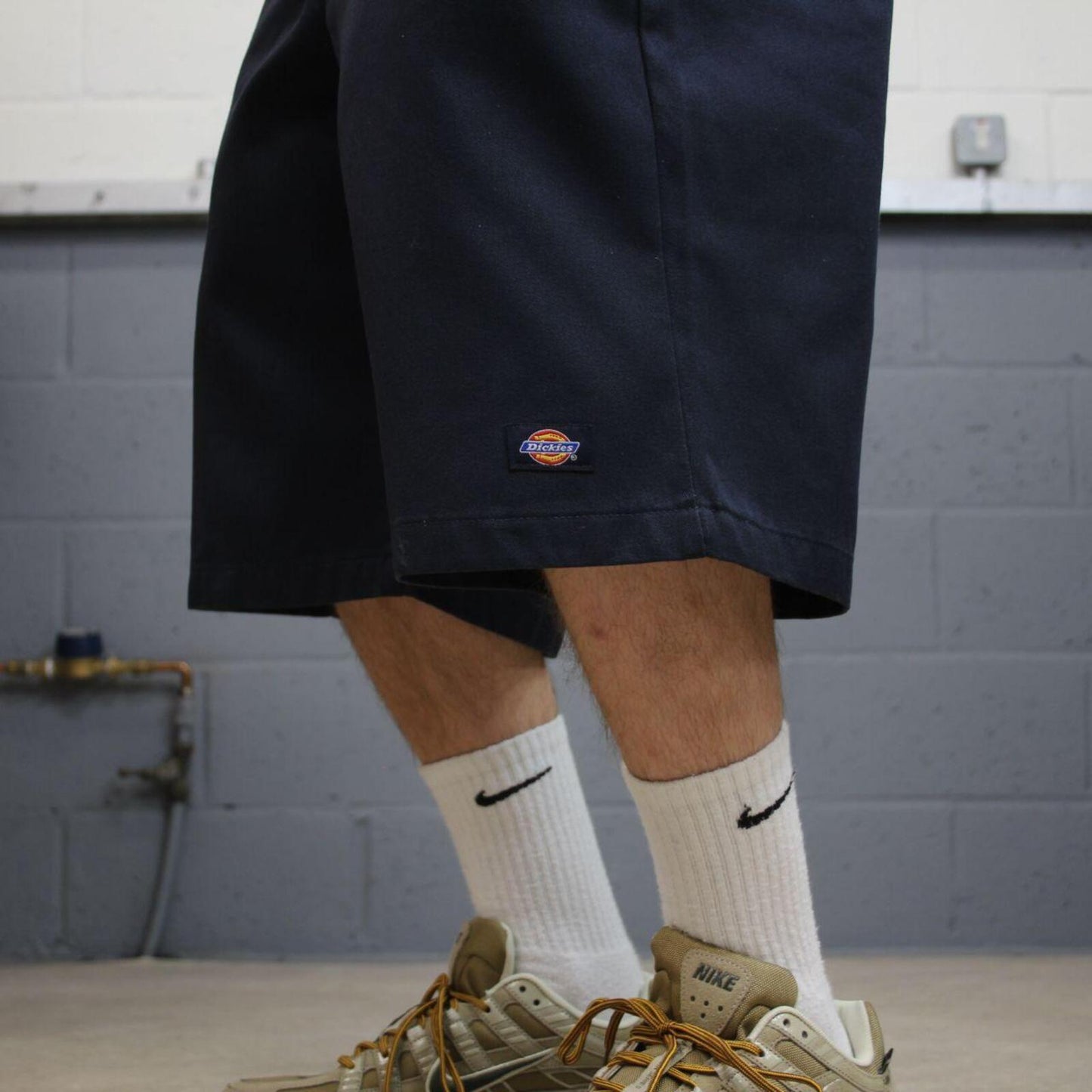 Dickies baggy carpenter shorts chino navy Chino style skater shorts long wide leg festival