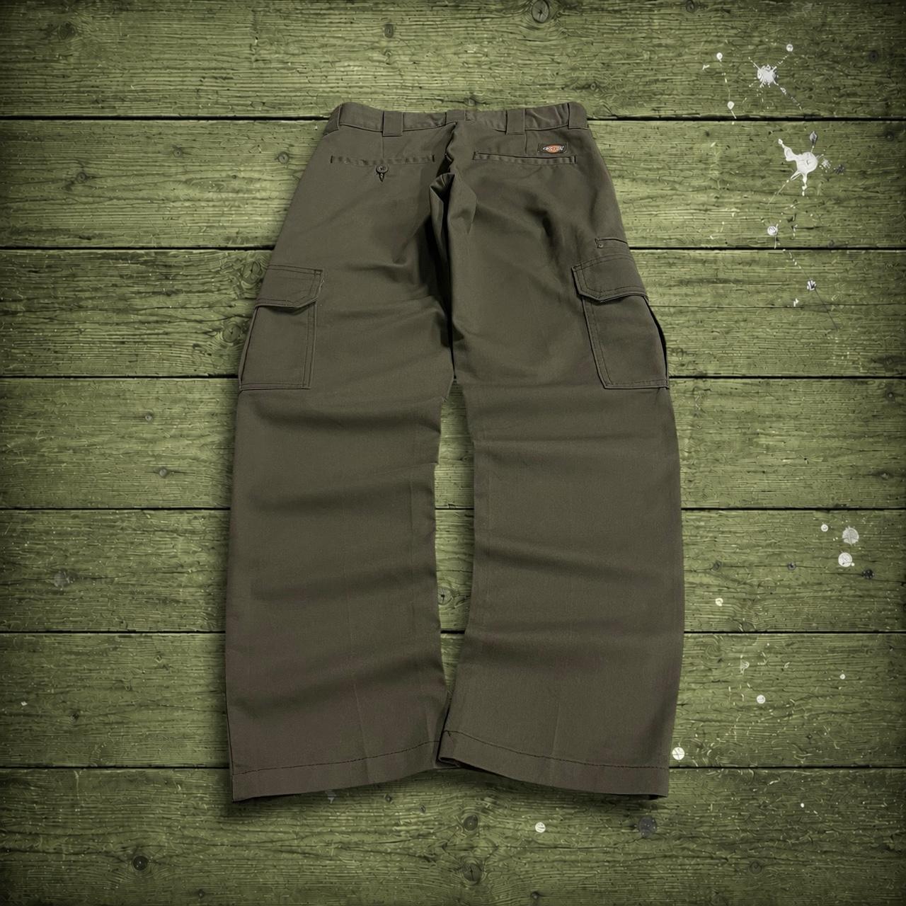 Dickies cargo pants y2k green Slim straight leg chino skater style trousers