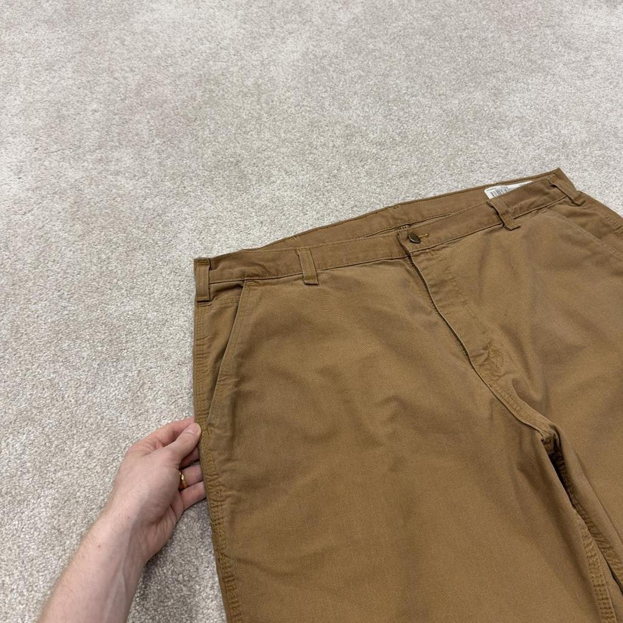 Carhartt carpenter shorts y2k tan Loose skater style canvas cargo work jorts