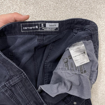 Carhartt carpenter work pants loose fit navy Women's cargo workwear trousers