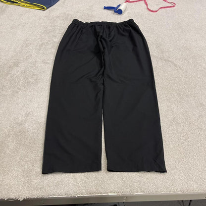 Y2K baggy Nike tracksuit bottoms black Loose floaty unlined swoosh logo track pants