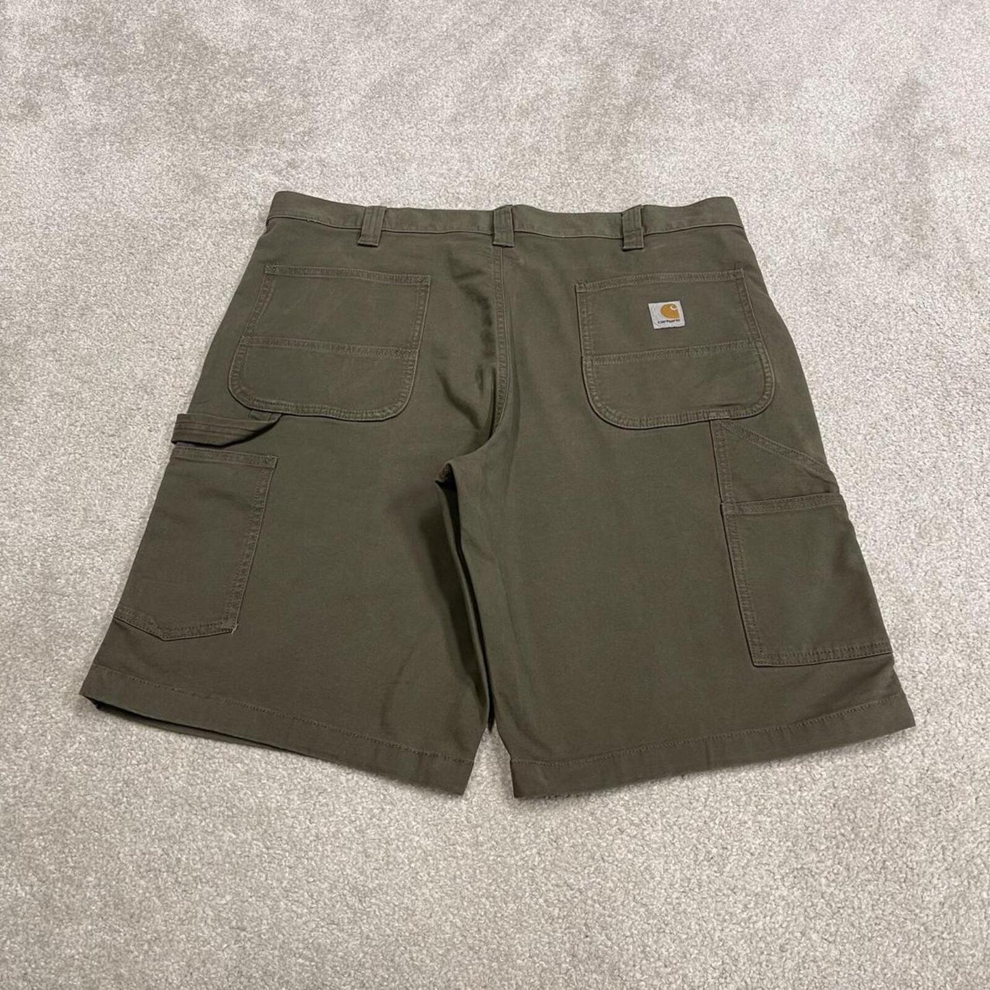 Carhartt baggy cargo shorts carpenter green Relaxed fit canvas skater style work shorts