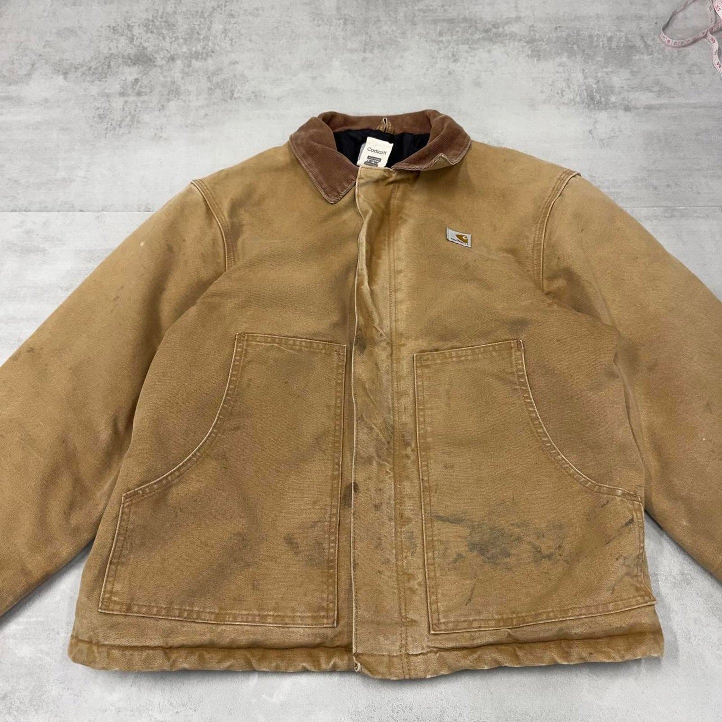 Vintage Carhartt traditional jacket Large boxy cropped workwear Detroit style